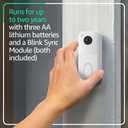 Blink Video Doorbell Head-to-toe HD view, two-year battery life, and simple setup. Sync Module Core included System (White)