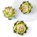Notakia 3Pcs Green Large Faux Artichokes for Decoration Bowl Fillers Fake Fruit Artificial Artichokes that Look Real Realistic Fake Vegetable Decor for Home Kitchen Table Party Centerpiece