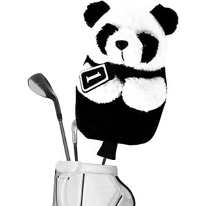 Panda Golf Driver Head Cover - Funny Golf Head Covers for Men & Women, Plush Driver Headcover Fits Most Clubs - Cute Animal Golf Head Covers Protector, for Golfers