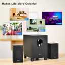 OR O R O W OROW S211 New USB-Powered 2.1 Multimedia Speakers System with Subwoofer,16W Computer Speakers,Strong Bass,3.5mm Audio Inputs,Great for PC/PS4/TV (Wooden)
