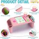 Beeveer 8 Pcs Kids Lap Desk Tray Bulk 19.7x9.6x7.1in Portable Lap Tray for Kids Plastic Lap Table with Side Storage Space for Bed Classroom Laptop Children Car Activity Eating Floor (Pastel Color)