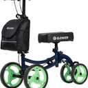 ELENKER Deluxe Steerable Knee Walker with 10" Front Wheels  Medical Scooter for Foot Injuries, Broken Ankle, Compact Crutch Alternative, Indigo