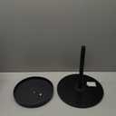 YATINEY Round Side Table, Small Drink Table for Small Spaces, Pedestal Style Martini Table, End Table in Living Room, Bedroom, Dormitory, Black ET30BB