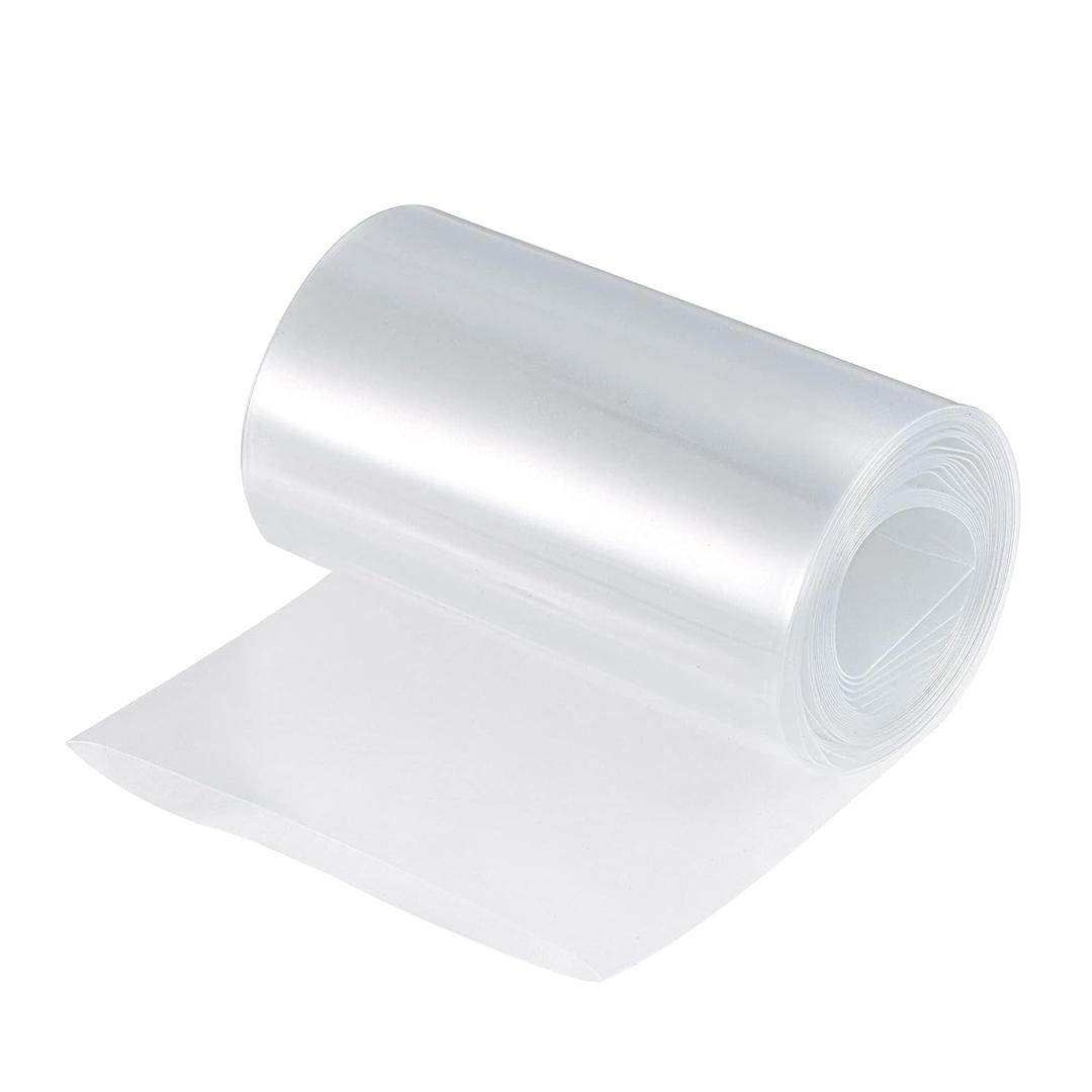 MECCANIXITY Battery Wrap PVC Heat Shrink Tubing 50mm Dia 80mm Flat 10 Feet(3meters) Clear Good Insulation for Battery Pack