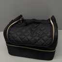 CUBETASTIC Nail Polish Organizer, Portable Nail Polish Storage Case Holds 45 Bottles Nail Polish & Nail Lamp, Travel Nail Supplies Organizer for Nail Tech Kit & Manicure Tools (Black)