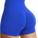 YEOREO SoftHue Women's Biker Shorts 3.6" /4.5" / 6" Workout Gym Shorts High Waist Tummy Control Hidden Scrunch Running Yoga, Large