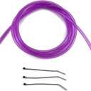 6'ft x 1/8''(3.2mm) ID x 1/4''OD Polyurethane Fuel Carburetor Vent Hose Line Mx ATV Dirtbike Carb (Clear Bright Purple)