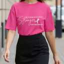 Breast Cancer Awareness Shirt for Women Pink Ribbon T Shirt Heart Graphic Hope Tee Tops (Pink, S)