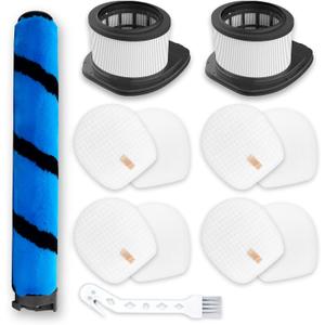 Leemone Kucbraly IZ462H Filter Replacements for Shark IZ462H IZ483H IZ482H IZ440H Vertex Cordless Stick Vacuum Cleaner, 2 Filters, 4 Foam & Felt Filters, 1 Brushroll, Part: XHF161H & 617FJ140, 12 Pack