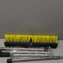 18 Inches Push Broom Outdoor with 65" Adjustable Handle, Heavy Duty Outdoor Broom with Stiff Bristles, for Cleaning Yard, Garage, Shop, Driveway, Wood, Stone, Deck, Concrete, and Tile Floor