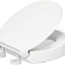 KOHLER 25876-0 Hyten 3" Height, Elevated Soft Close Round Toilet Seat, Contoured Seat with Grip-Tight Bumpers, Quick-Attach Hardware, White