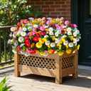 24Pcs Artificial Flowers for Outdoors UV Resistant，Colorful Daisy Fake Flowers Bouquet Weatheroof Faux Flowers for Outdoor Planter Real Touch Silk Flowers for Front Door Garden Proch Patio