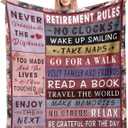 Retirement Gift for Woman 2025 Blanket 60"x50" - Retirement Gifts for Women Coworkers Nurse Teacher - Retired Gifts for Women - Best Gift Ideas for Retirement - Happy Retirement Decorations