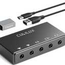 Cubilux CB5 USB Audio Interface for Recording, Streaming, Podcasting, USB to 3.5mm Sound Card with Stereo Microphone Input, Line-In, Line-Out & Headphone Jack for Monitors, Support Windows & Mac OS