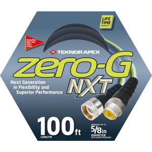 zero-G NXT 5100-50 Lightweight, Ultra Flexible, Durable, Kink-Free Garden Hose, 5/8-Inch by 100-Feet (5/8" x 100ft)