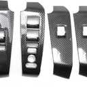 UOIENRT Window Control Panels Door Armrest Covers Inner Trim Replacement for Honda Civic 11th Gen 2022 2023 2024 2025 Accessories (Carbon Fiber Grain)