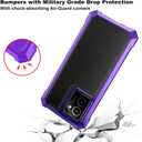 2 x Ailiber for HMD Vibe 4G Phone Case, [Not Fit HMD Vibe 5G], with Screen Protector, Dual Layer Shockproof Bumper, Clear Transparent [Anti Yellowing], Slim Scratch-Resistant Cover-Purple
