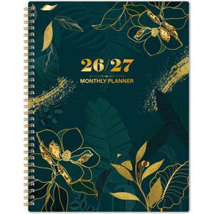 2026-2027 Monthly Planner - 2 Year Monthly Planner from January 2026 - December 2027, 9" x 11", 2026 Planners with Inner Pocket, Coated Tabs, Holidays Review