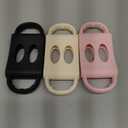 Dr. Browns Milestones 100% Silicone Baby Bottle Handles, Wide-Neck, Light Pink, Ecru, Black, 3 Pack, 4m+