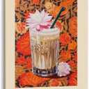 GyXzodonti White Russian Cocktail posters retro cocktail wall art Cocktail Drink Wall Decor Vintage bar cart decor Kitchen Home Bar Cart Club Decor Canvas Print 16x24inch Framed (16L" x 24W")