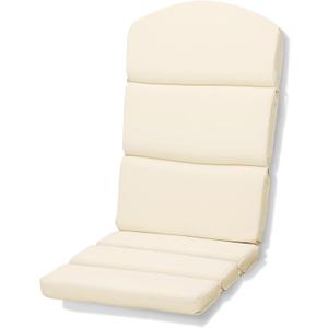BPS 52x20 Inch Outdoor Adirondack Chair Cushion, Fade-Resistant and Water-Resistant Olefin Fabric Patio Chair Cushions with Straps for Outdoor/Indoor Dining Chairs, Rocking Chairs (Beige)