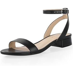 Ankis Black Nude White Red Women Sandals Comfortable Walking Strappy Open Toe Sandals for Women Dressy Summer 1 Inch Low block Heel Flat Adjustable Ankle Strap Wide Shoes 2025, Size 9