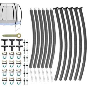 6PCS Trampoline Replacement Straight/Curved Poles
8-16FT Universal Enclosure Pole|with Foam Sleeve&Hardware|2 Installation Ways