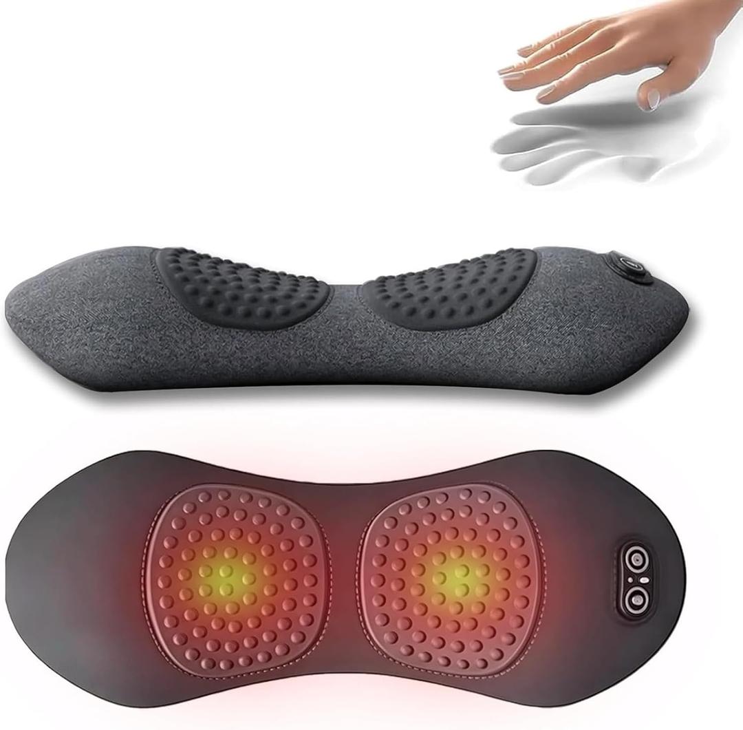 Smooth Triple Fusion Back Massager with Heat,for Sciatica Pain Relief Devices Lower Back Massager for Pain Relief deep Tissue 3-in-1 with Electric Traction Lifting