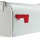 Gibraltar Mailboxes Elite Medium Capacity Galvanized Steel White, Post-Mount Mailbox, E1100W00