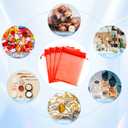 Organza Bags, Organza Bags 4x6, 100 PCS Small Mesh Bag Drawstring, Red Sheer Wedding Party Favor Bag, Small Mesh Gift Pouches Jewelry Mini Candy Pouch for Wedding, Baby Shower, Birthday Party Supplies