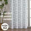 Aiyufeng Green and White Curtains for Bedroom 63 Inch Length for Living Room 2 Panels Set, Soft Airy 3D Embossed Textured Light Filtering Curtains, Rod Pocket Semi Fabric Bedroom Curtains, 38" Wx63 L