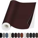 Lifeshoon Leather Repair Patch, 17X395 Inch Self Adhesive Leather Repair, Large Vinyl Patch Tape for Couches, Furniture, Car Seats, Cabinets, Wall, Handbags Dark Brown, 17X395 Inch