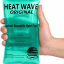 HEAT WAVE Instant Heat Packs Medium (59)- Medical Grade Reusable Green 1-Pack Fast and HOT - Made in USA for Muscle Aches, Back, Arm, Shoulder, Pain Relief, Warmth on the Go; Heating Pad Click Heat