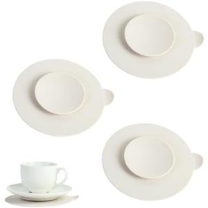 3 PCS Table Suction Cup Pad Professional Tableware Sucker Silicone Suction Coasters Non-Slip Double Sided Suction Cups for Fixing Tableware Plate Bowl Dish