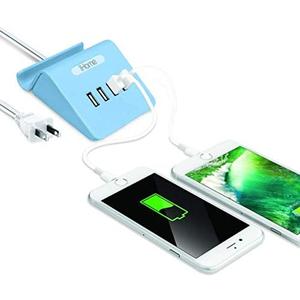 iHome 4 Port USB Charging Hub, 3 USB-A, 1 USB-C, Smartphone Dock, 6ft Power Cord, Lightweight & Portable