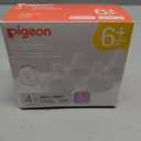Pigeon Silicone Nipple (L) with Latch-On Line, Natural Feel, 6+ Months, 4 Counts