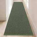 BEQHAUSE Hallway Runner Rugs 2x8, Hallway Rug Non-Slip Washable, Green