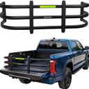 Adjustable Truck Bed Extender 51.6" - 64", Aluminum Flip-in/Flip-Out Tailgate Extender for Mid-Size Trucks, Drill-Mount Design, Fits Tacoma, Ranger, Gladiator, Colorado, Frontier & Ridgeline