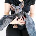 12" Large Bat Plush Toys, Creepy Goth Bat Stuffed Animal Lifelike Bats Plushie Doll Gothic Bat Soft Hugging Plush for Halloween Easter Christmas Valentines Birthday Gift