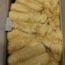 Kevin Textile Soft Plush 12x24 Inch Lumbar Pillow Cover 1 Pack, Luxury Fluffy Faux Fur Striped Flannel Rectangle Cushion Case for Couch Sofa Chair Bed Home Decor, Yellow