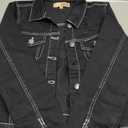 Hybrid & Company Women's Long Sleeve Denim Jackets Basic Button Down Jean Jacket with Pockets (Black, S)