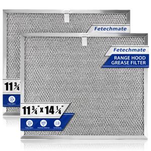 Allure Range Hood Grease Filter BPS1FA30 99010299 by Fetechmate 11-3/4" x 14-1/4" x 3/8" Aluminum Mesh Filter Fit for B-roan QS1 30" N-utone WS1 QS2 Range Hoods Replace S99010305 AP3378953-2 Pack