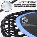 Newan 40"-48" Silent Mini Trampoline Fitness Trampoline Bungee Rebounder Jumping Cardio Trainer Workout for Adults-Max Limit 330lbs