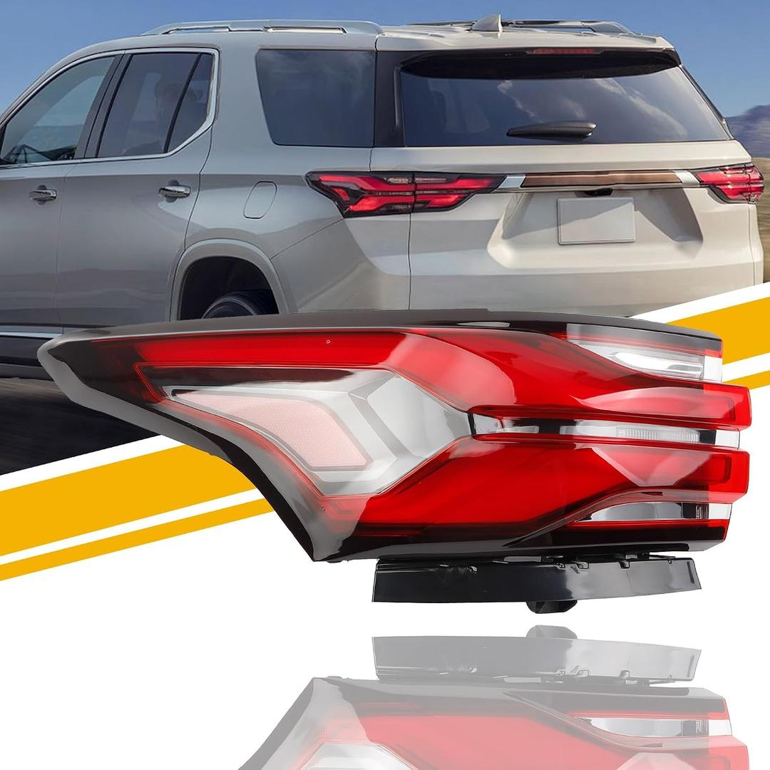 Dasbecan Tail Light Assembly LED Compatible With 2022 2023 2024 Chevy/Chevrolet Traverse Rear Lamp Taillight Left Driver Side 86785340 2574100