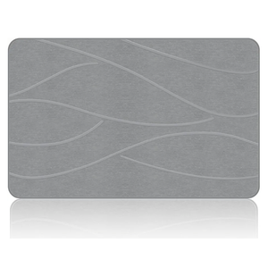 Stone Bath Mat Diatomaceous Earth Shower Mat Non-Slip Super Absorbent Diatomite Stone Bath Mats for Bathroom Floor Quick Drying Natural Easy to Clean(23.6''×15.4" Gray)