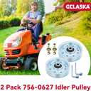 GELASKA 2 Pack 756-0627B Idler Pulley Replaces MTD 756-0627D Idler Pulley, MTD 756-0627 Flat Idler Pulley, 756 0627B, 756-0365, 956-0365 for Cub Cadet Lt1045, Lt1018, Lt1046, Lt1500, I1046 Tractors