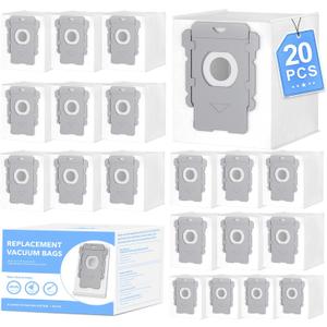 20 Pack Vacuum Bags for iRobot Roomba i7 i7+ i8 i8+ i3 i3+ i4 i4+ i6 i6+ j7 j7+ s9 s9+, s9plus, I & S & J Series Clean Base Automatic Dirt Disposal Bags