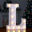 Foaky LED Letter Lights Sign Marquee Light Up Letters Sign for Night Light Wedding/Birthday Party Battery Powered Christmas Lamp Home Bar Decoration(L)