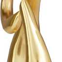 Deco 79 Aluminum Metal Abstract Decorative Sculpture Swirl Home Decor Statue, Accent Figurine 7" x 3" x 12", Gold