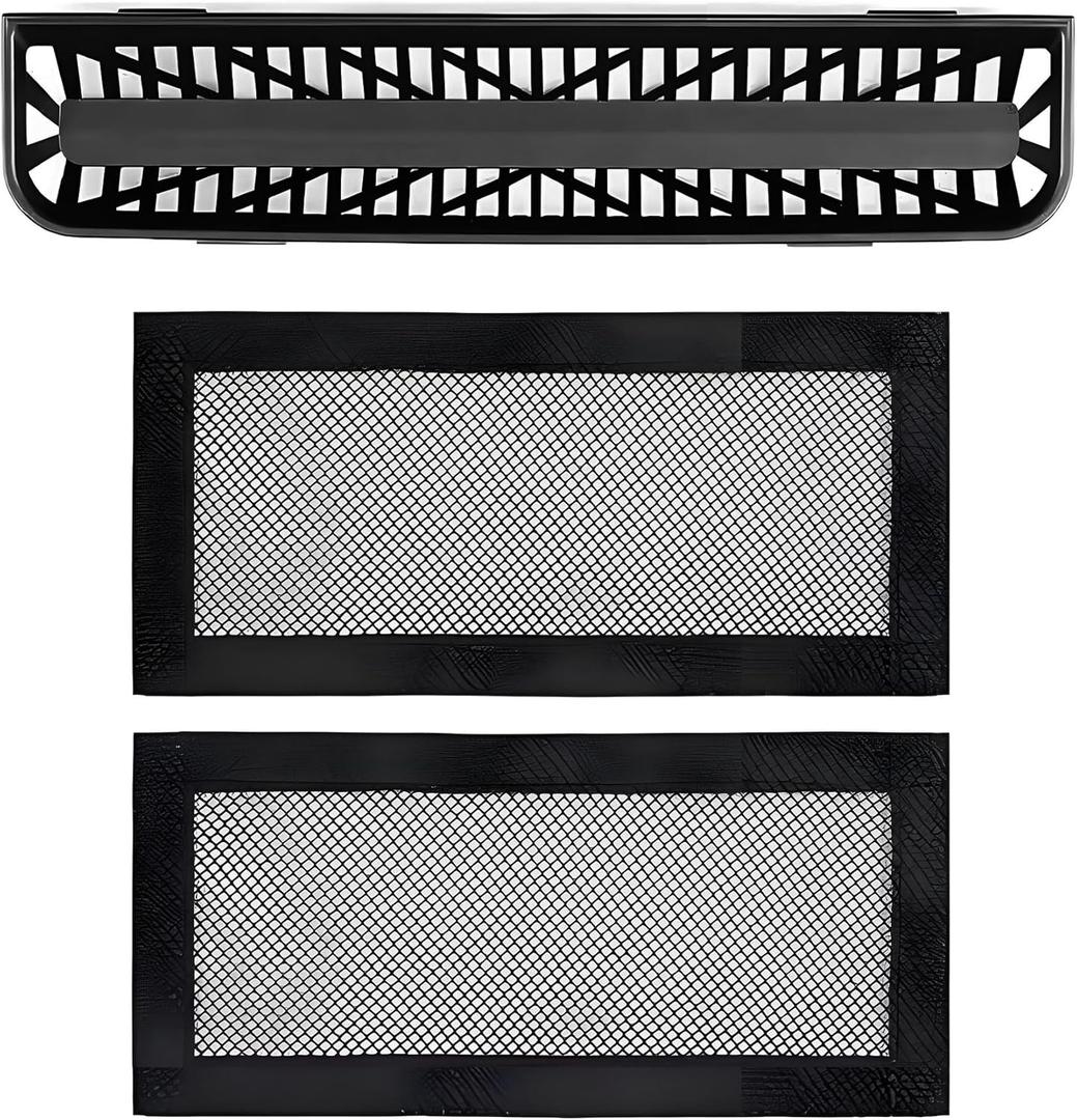 Rayjee Compatible with Air Vent Protective Cover for 2025-2026 Tesla Model Y Juniper-Under-Anti-Blockage, Easy Install (Mesh Front Seat Bottom Covers*2+Rear Center air Vents*1)